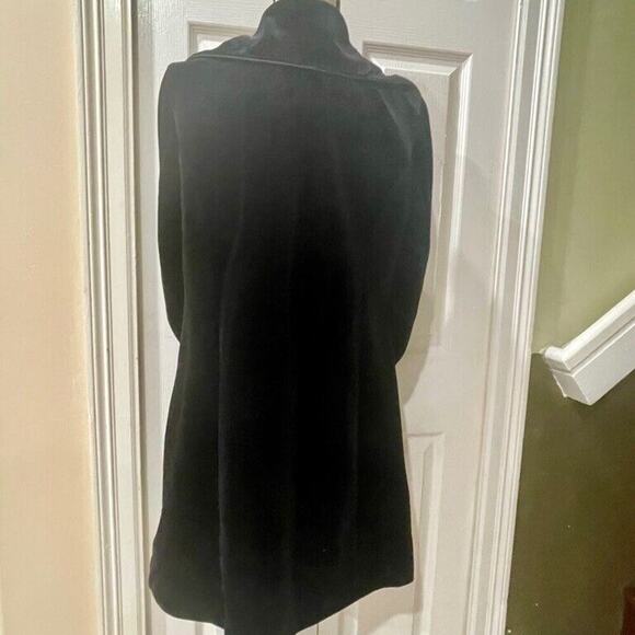 LAUNDRY BY SHELLI SEGAL COAT BLAZER BLACK VELVET SZ L SOPHISTICATED CHIC TRENDY - Picture 6 of 15